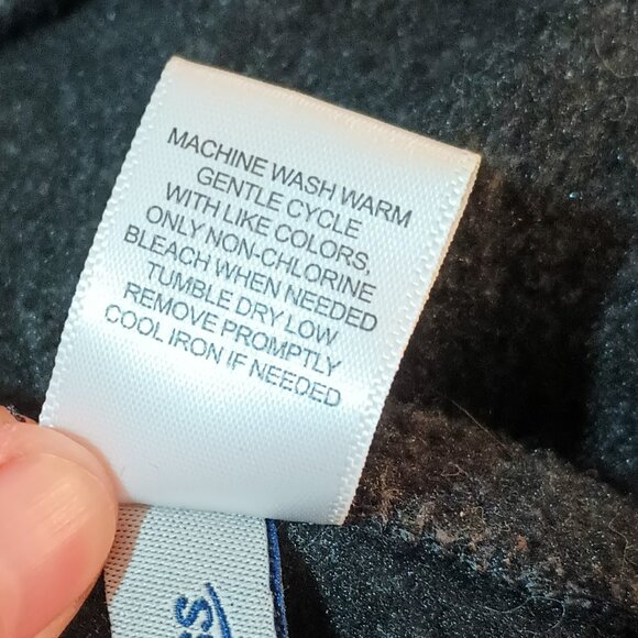 GH Bass Black Track Jacket S Women Zip-up Lightweight Fleece Textured Pockets - Picture 7 of 7